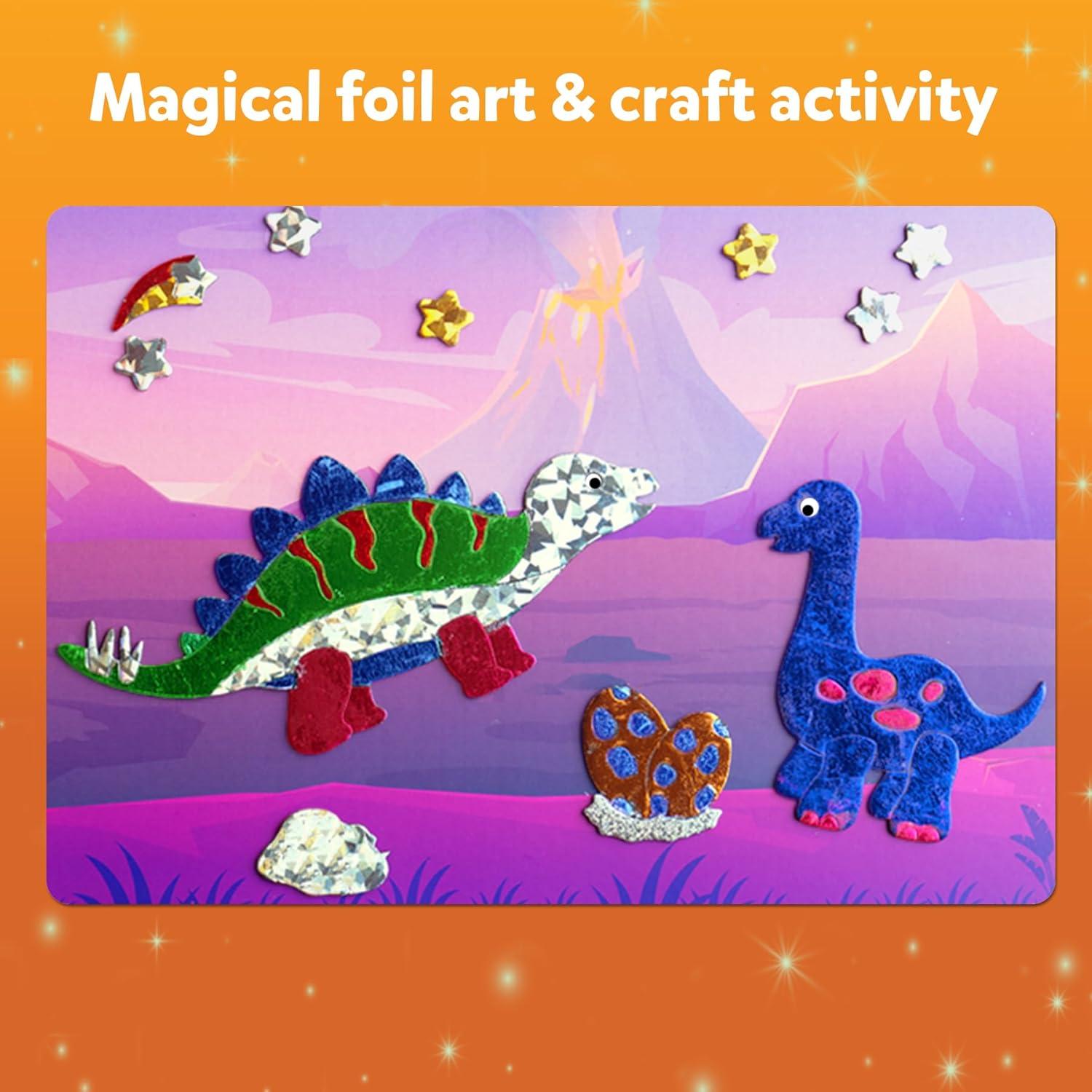 Skillmatics Foil Fun - Kit de Arte Dinosaurios 210 Piezas