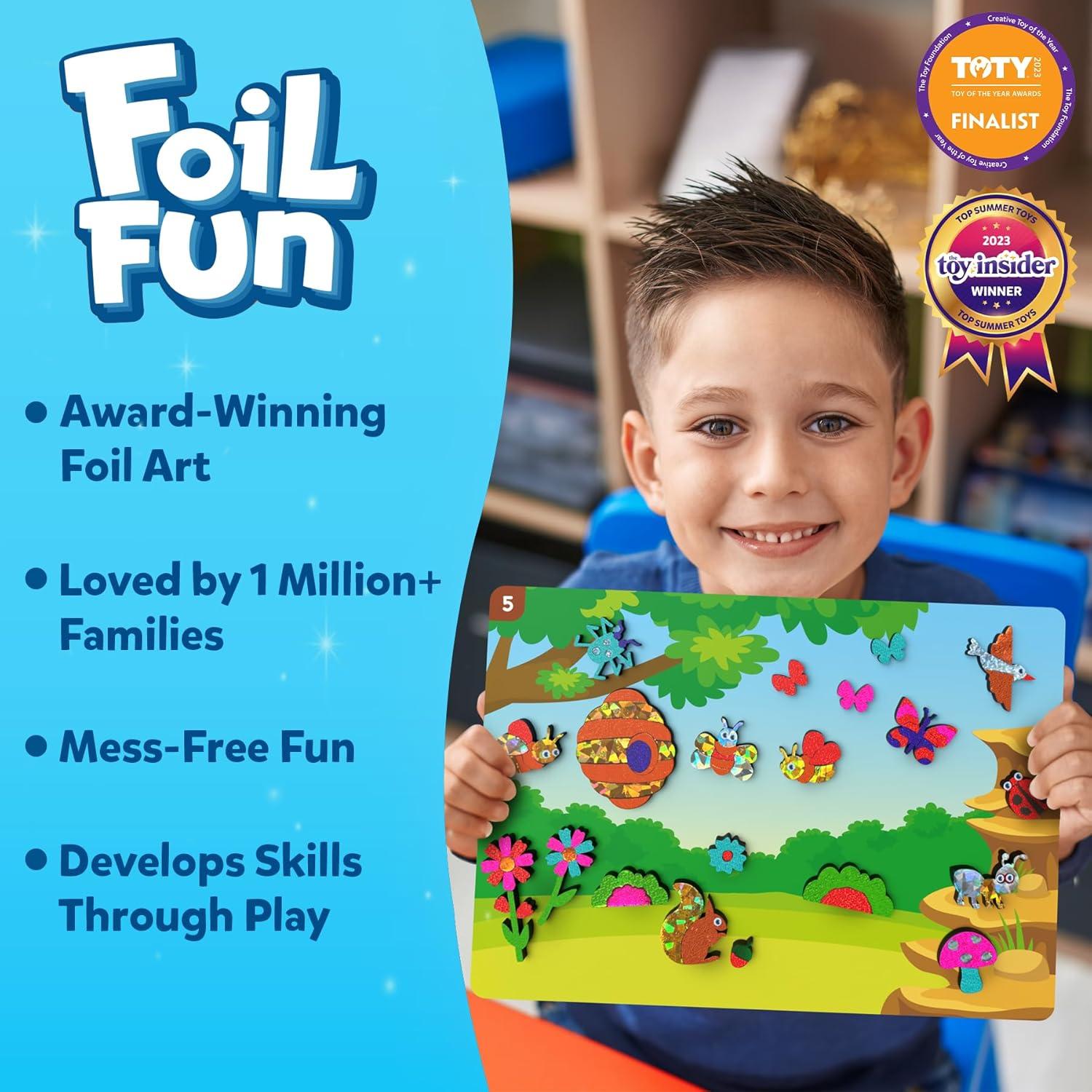 Skillmatics Foil Fun - Insectos y Mariposas, Kit Creativo