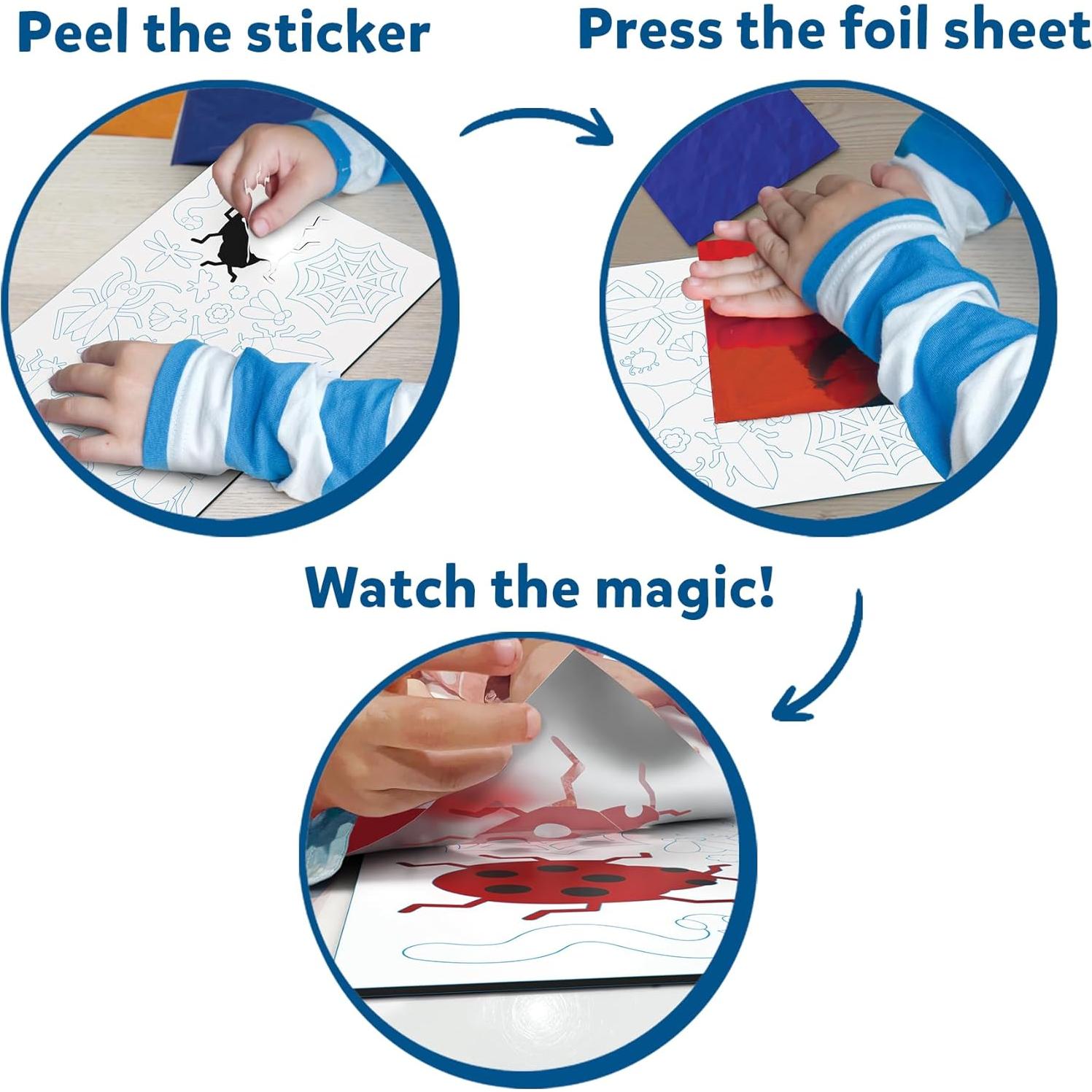 Skillmatics Foil Fun - Insectos y Mariposas, Kit Creativo