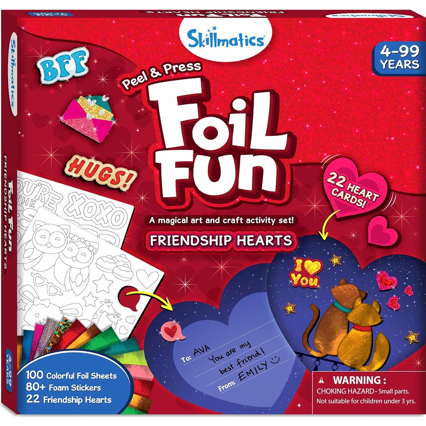 Skillmatics Foil Fun - Kit Corazones de Amistad Creativo