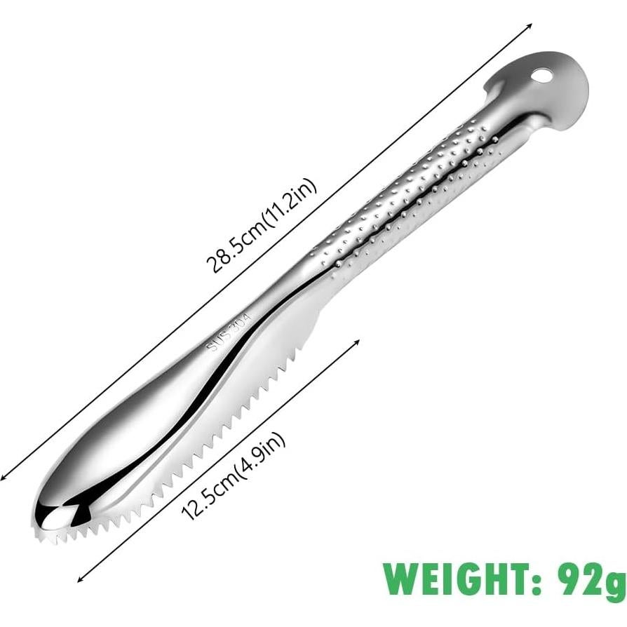 Removedor de Escamas de Pescado OneNine, Acero Inoxidable, 2 Piezas