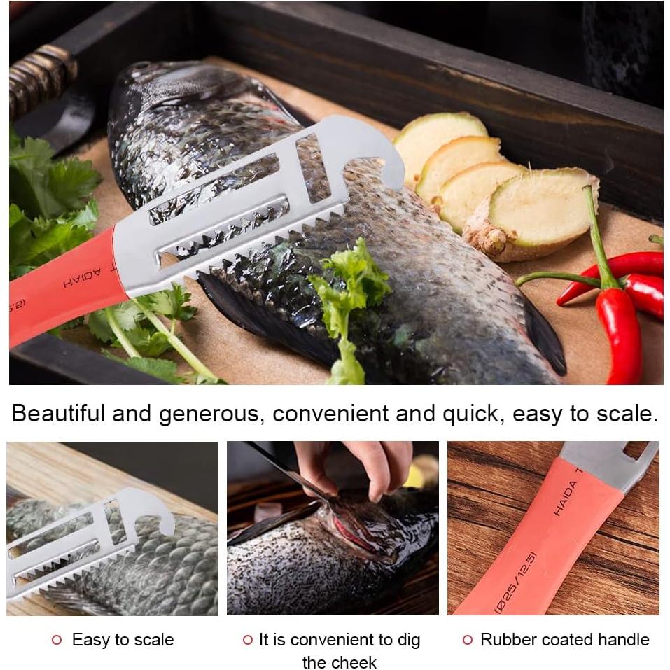 Removedor de Escamas de Pescado 6KTOOOLS Acero Inoxidable