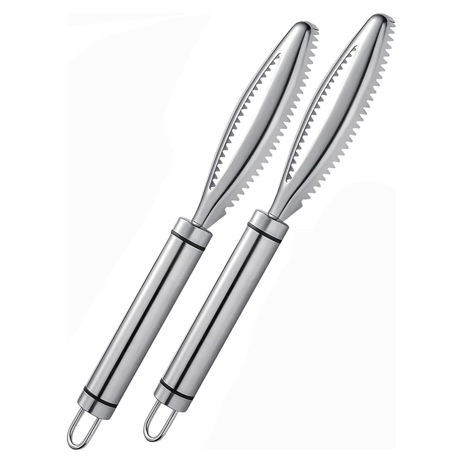 Removedor de Escamas de Pescado HMPBEFU Acero Inoxidable 2 Pcs