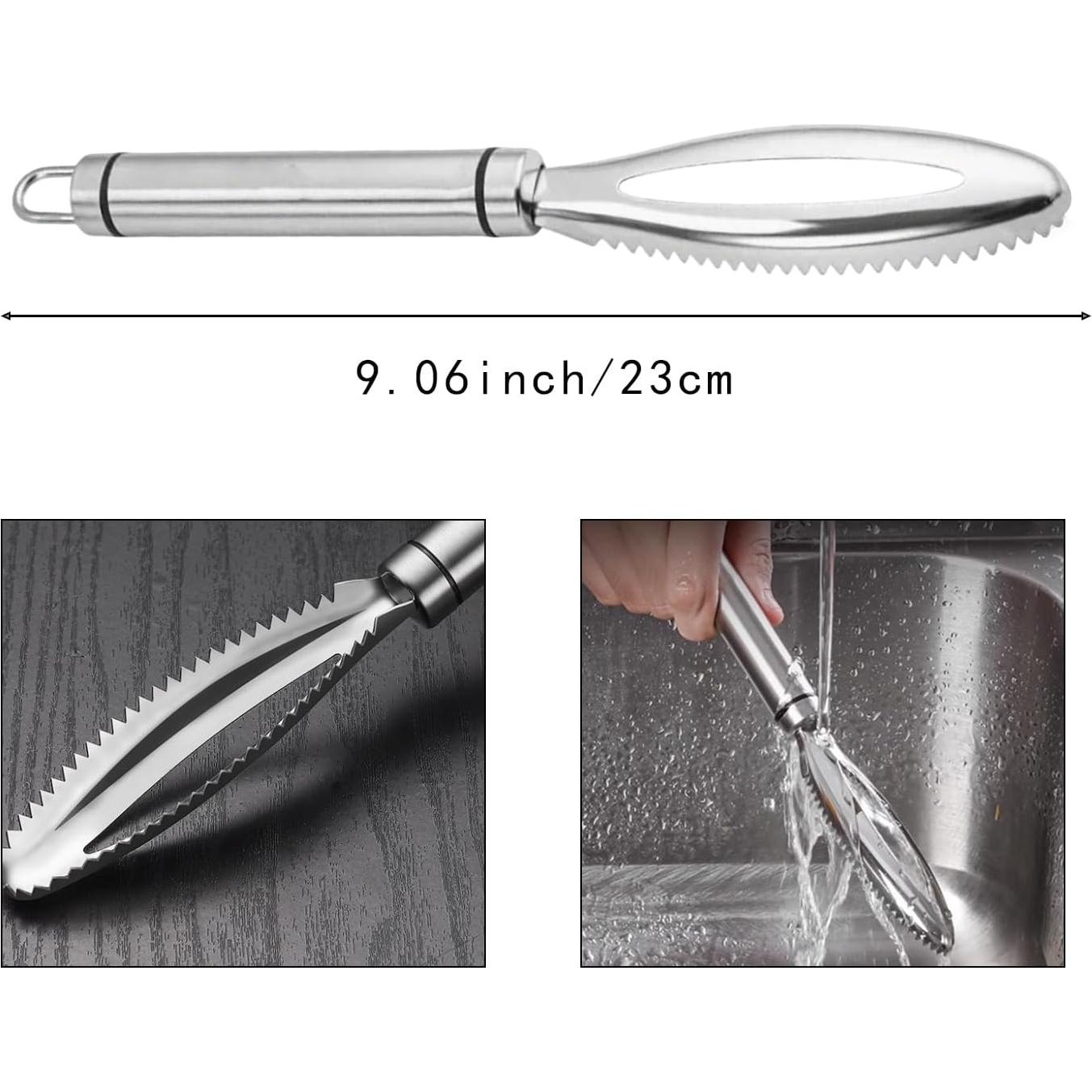 Juego de 3 herramientas desescamadoras Thinslimer de acero inoxidable