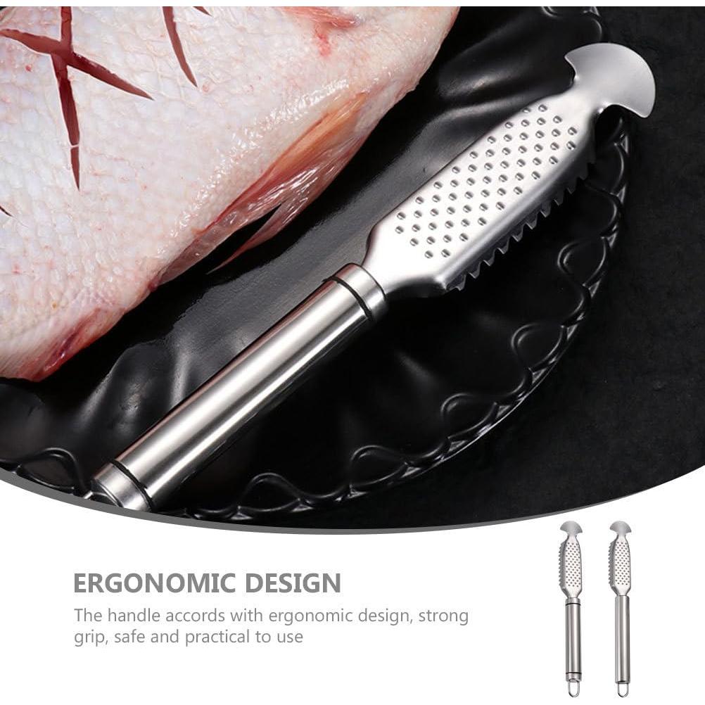 Herramienta de Pelado de Escamas de Pescado BESTonZON 2 Pcs