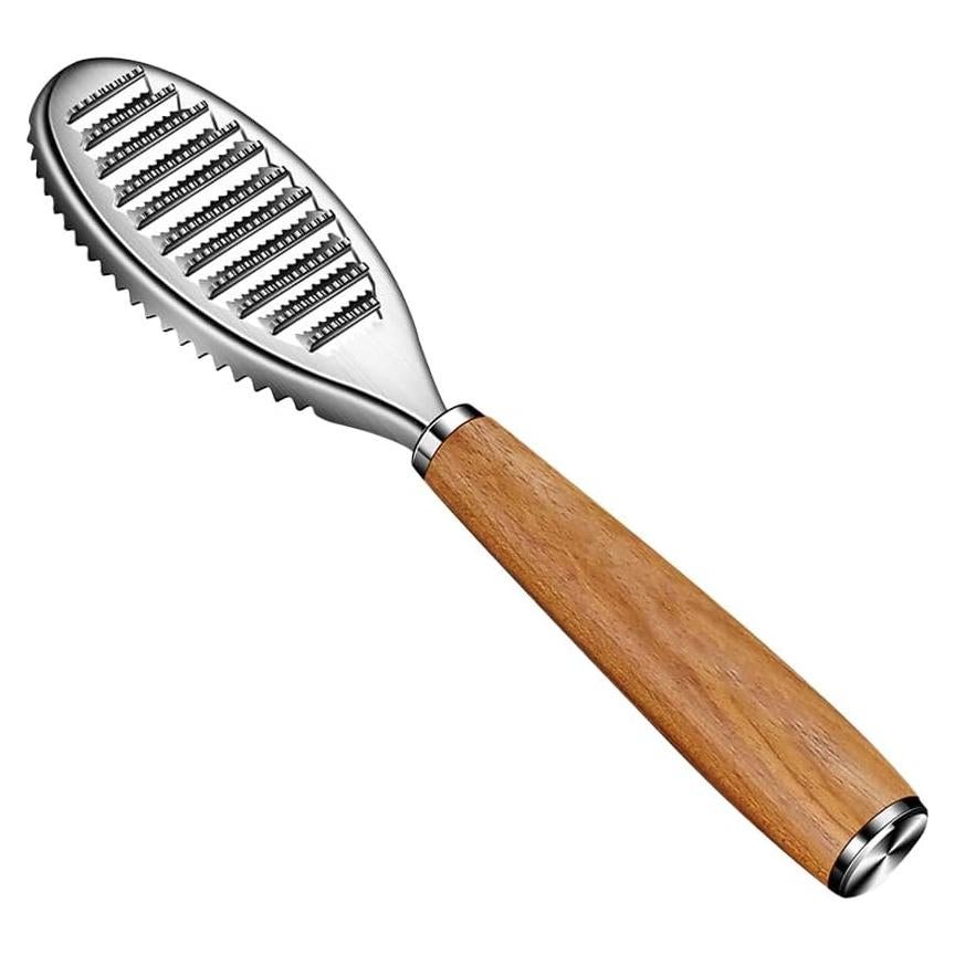 Cepillo Quitapescas Acero Inoxidable PACKOVE 21.5 cm