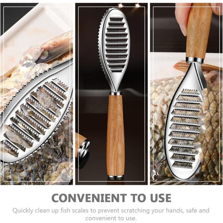 Cepillo Quitapescas Acero Inoxidable PACKOVE 21.5 cm