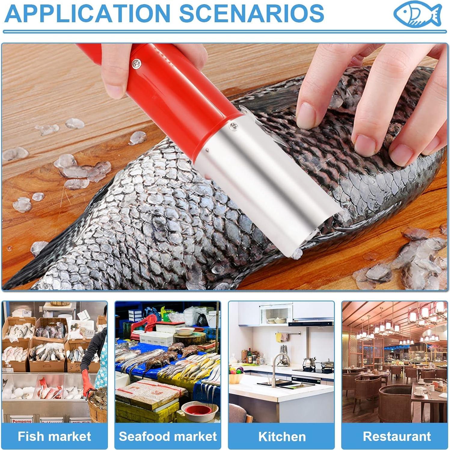 Removedor de Escamas de Pescado Eléctrico MXBAOHENG 2000mAh