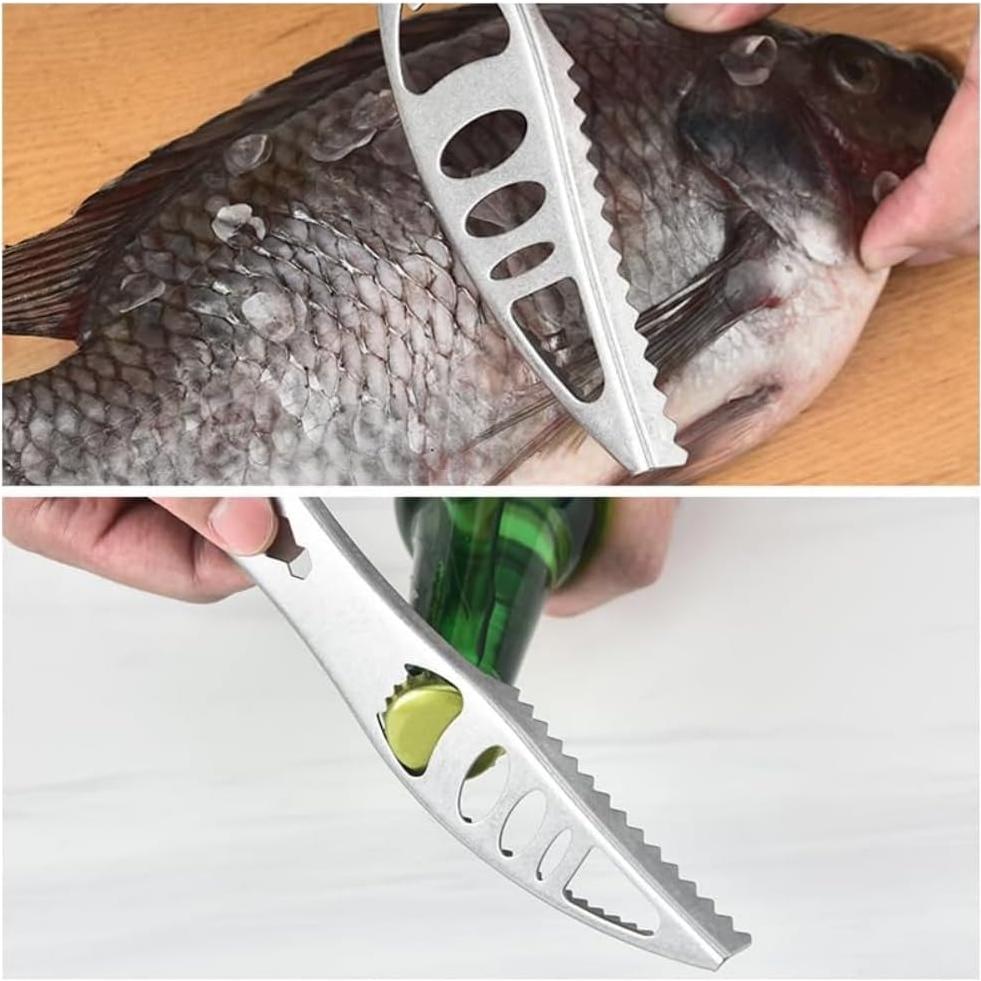 Removedor de Escamas de Pescado TypoGrove - Acero Inoxidable Ergonómico