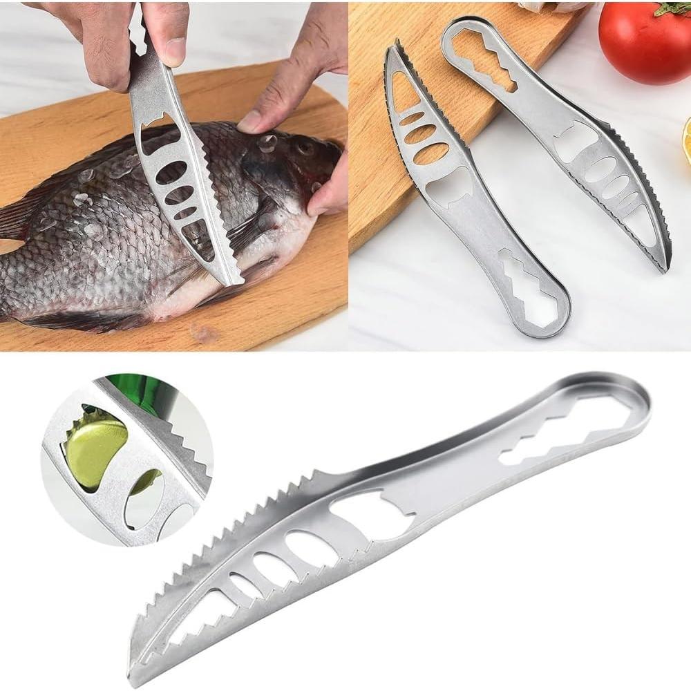 Removedor de Escamas de Pescado TypoGrove - Acero Inoxidable Ergonómico