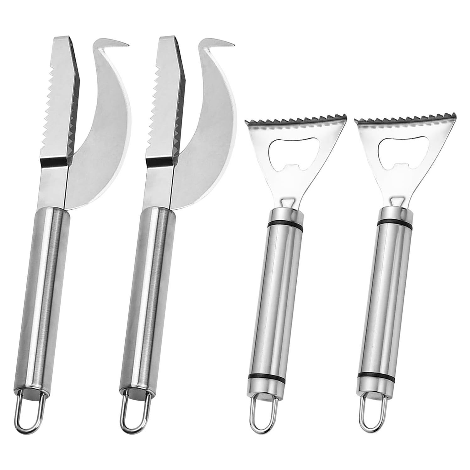 Cuchillo de Escamas de Pescado Klyuqoz 3 en 1 Acero Inoxidable