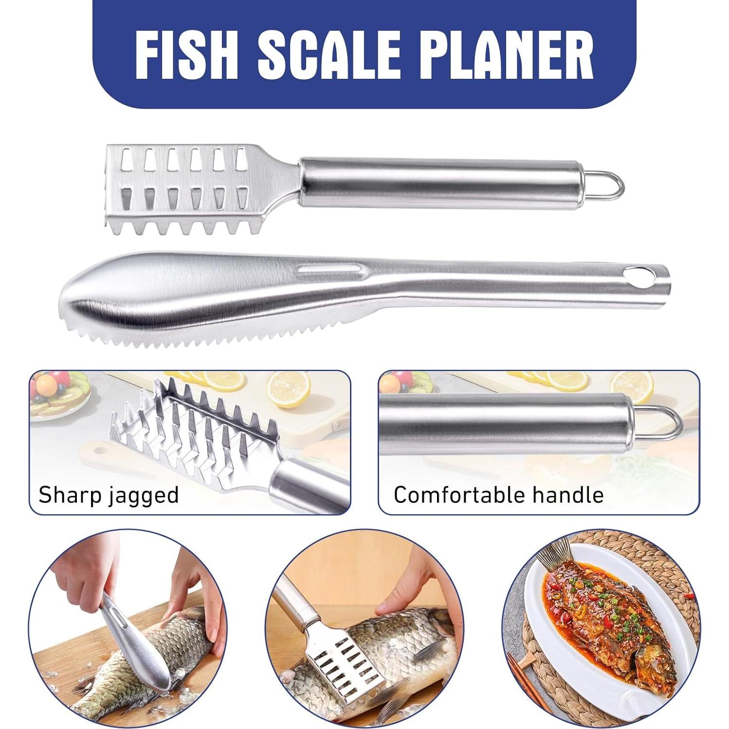 Kit de 4 Removedores de Escamas de Pescado Acero Inoxidable