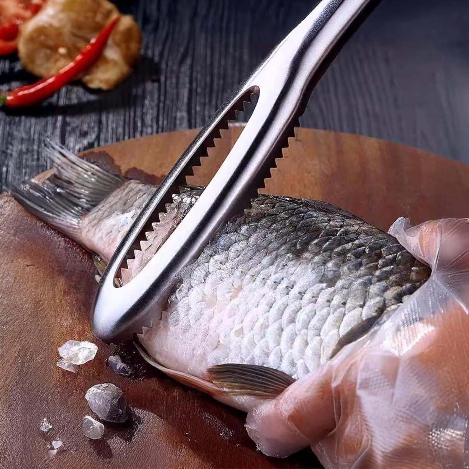 Removedor de Escamas de Pescado Homaisson Acero Inoxidable 2 PCS