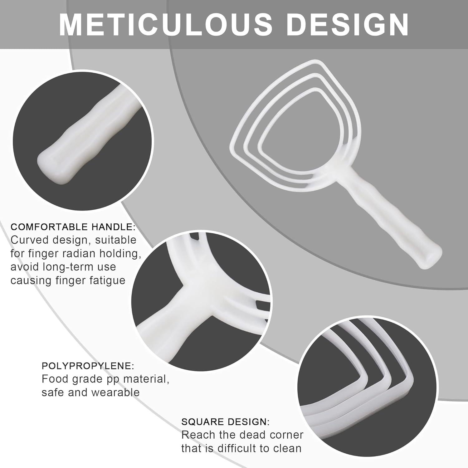 Raspador de Polvo de Hueso BOLEXINO - 2 Paquetes, Polietileno Blanco