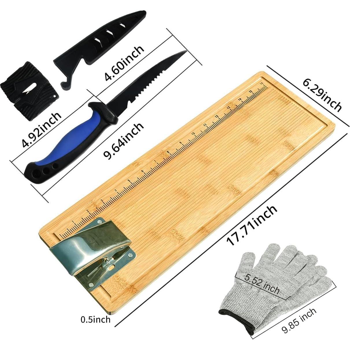 Tabla de Limpieza de Pescado MAVOTER de Bambú 44.9x16cm