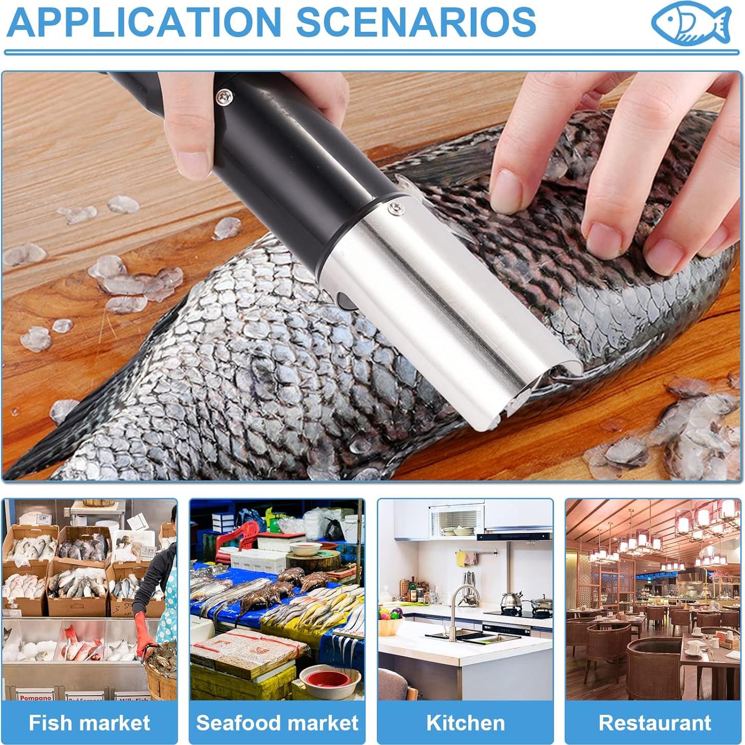 Removedor de Escamas de Pescado Eléctrico Inalámbrico MXBAOHENG