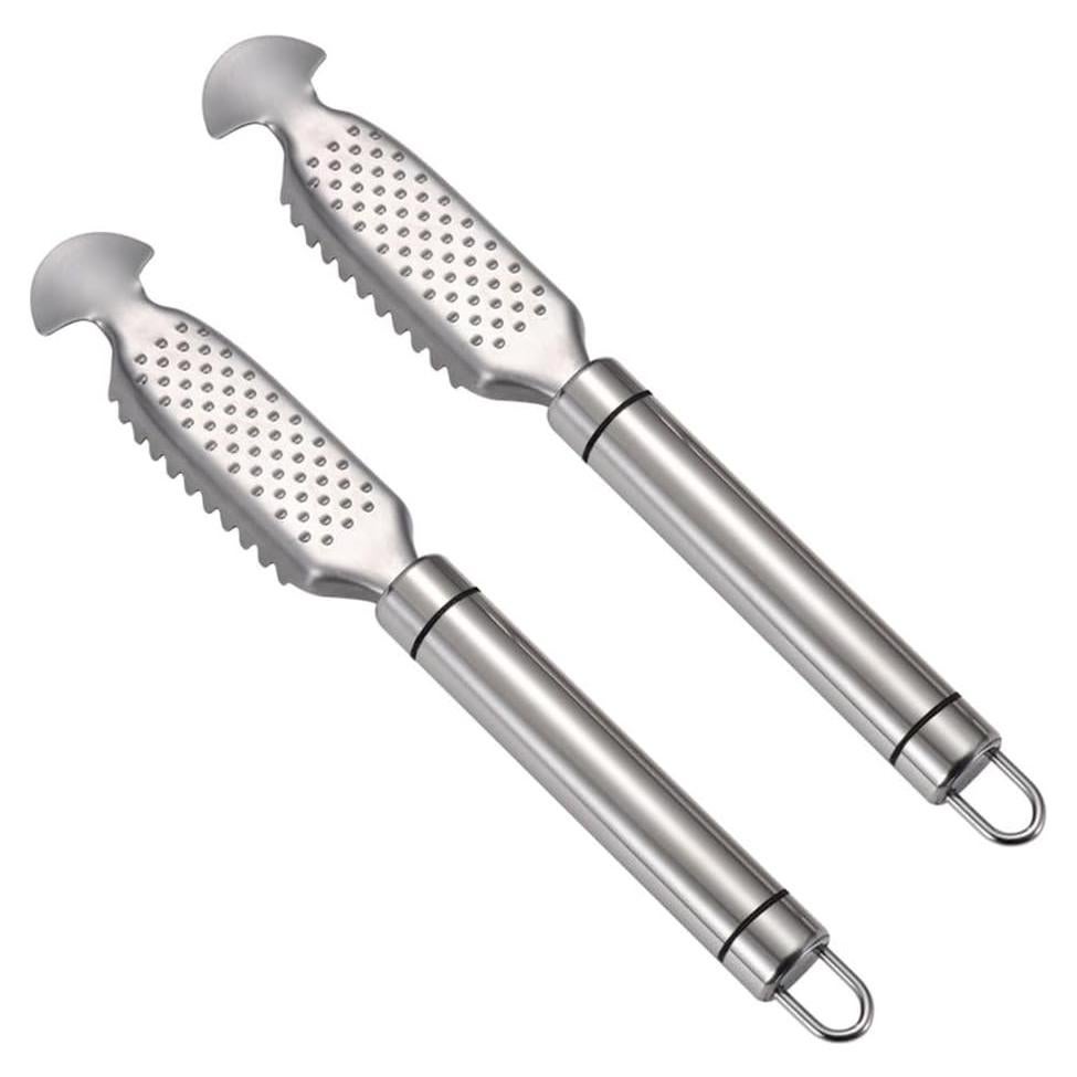 2 Herramientas Removedoras de Escamas de Pescado Acero Inoxidable