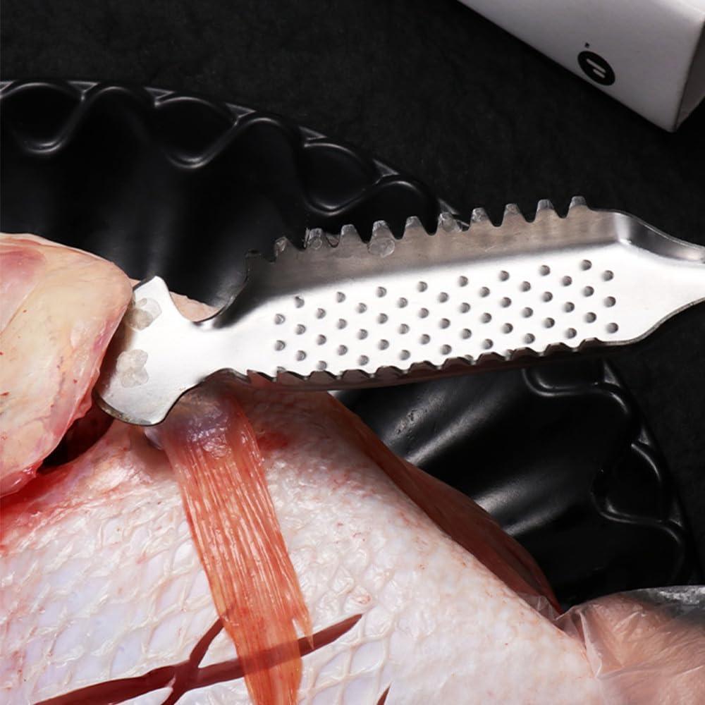 2 Herramientas Removedoras de Escamas de Pescado Acero Inoxidable