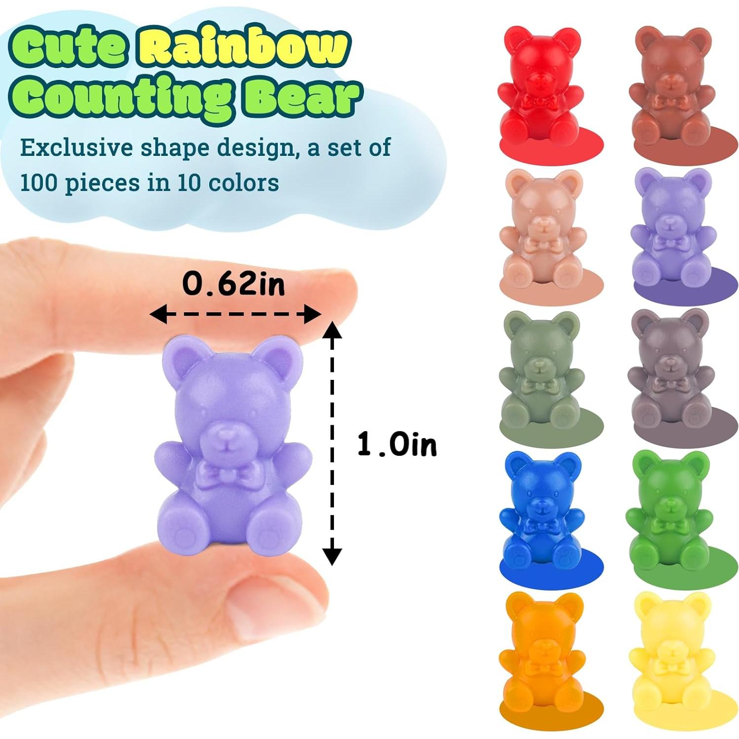 Conjunto de Ositos Contadores XINHUIDALSQ 100 Piezas 2.54 cm