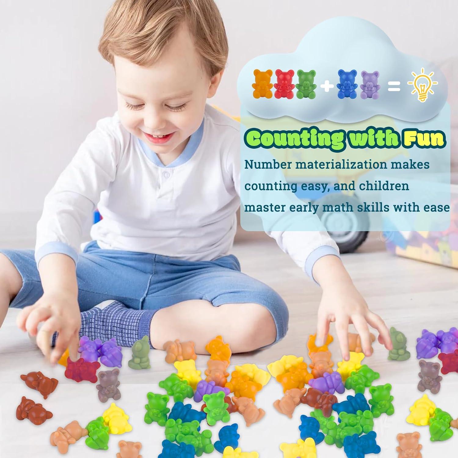 Conjunto de Ositos Contadores XINHUIDALSQ 100 Piezas 2.54 cm