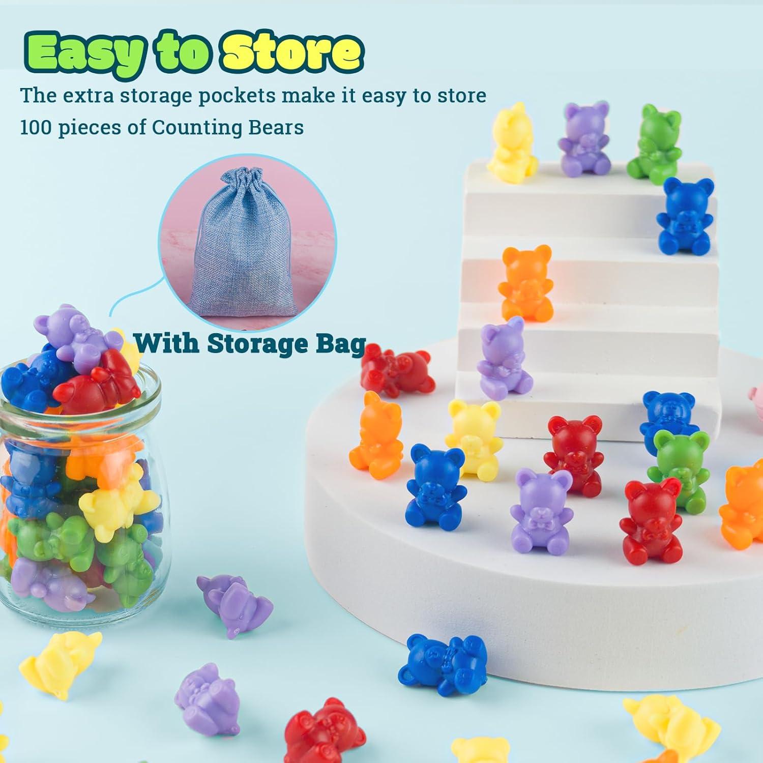 Conjunto de Ositos Contadores XINHUIDALSQ 100 Piezas 2.54 cm