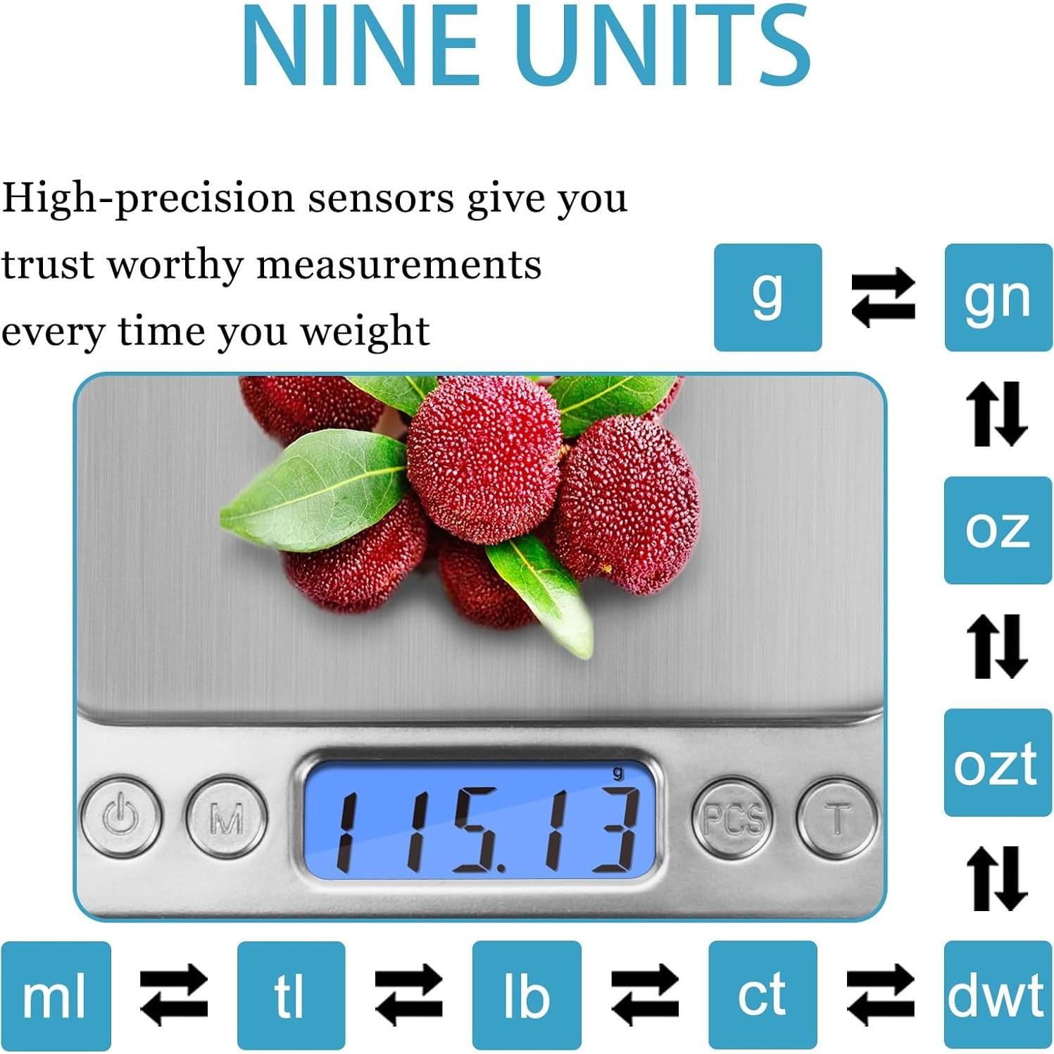 Báscula Digital de Bolsillo NEXT-SHINE 500g x 0.01g LCD