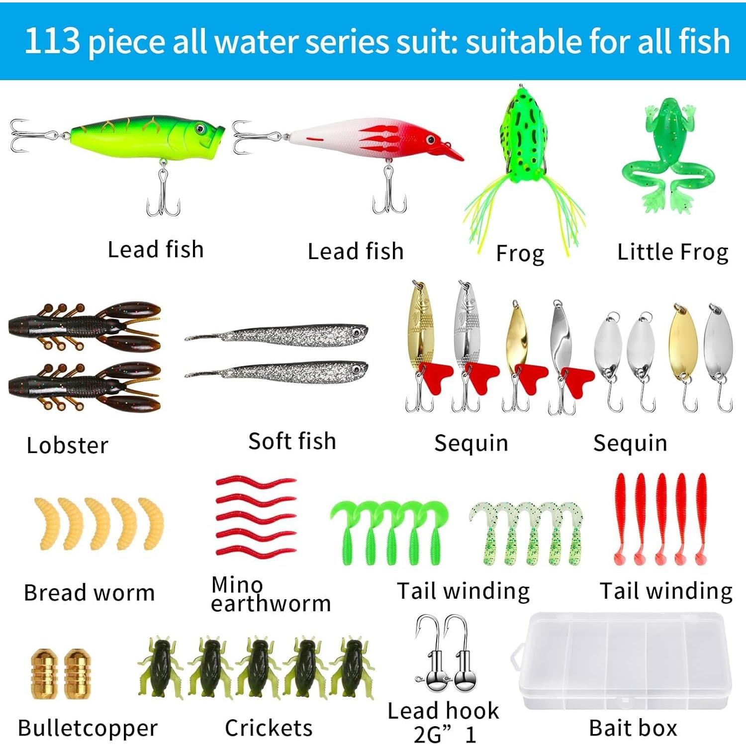 Kit de Herramientas de Pesca AOFUXTI 112 Piezas Accesorios