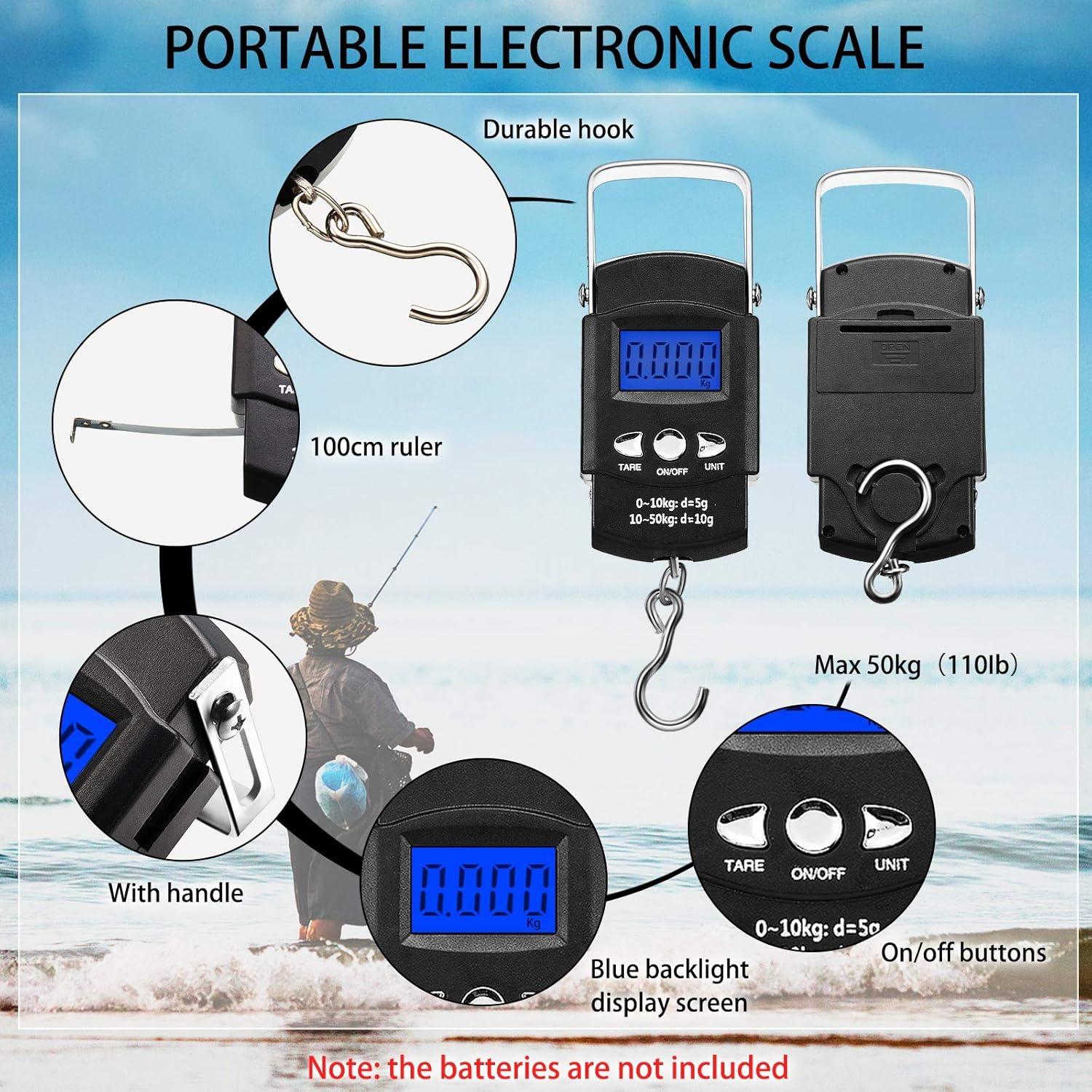 Kit de herramientas de pesca Honoson con balanza digital y alicate