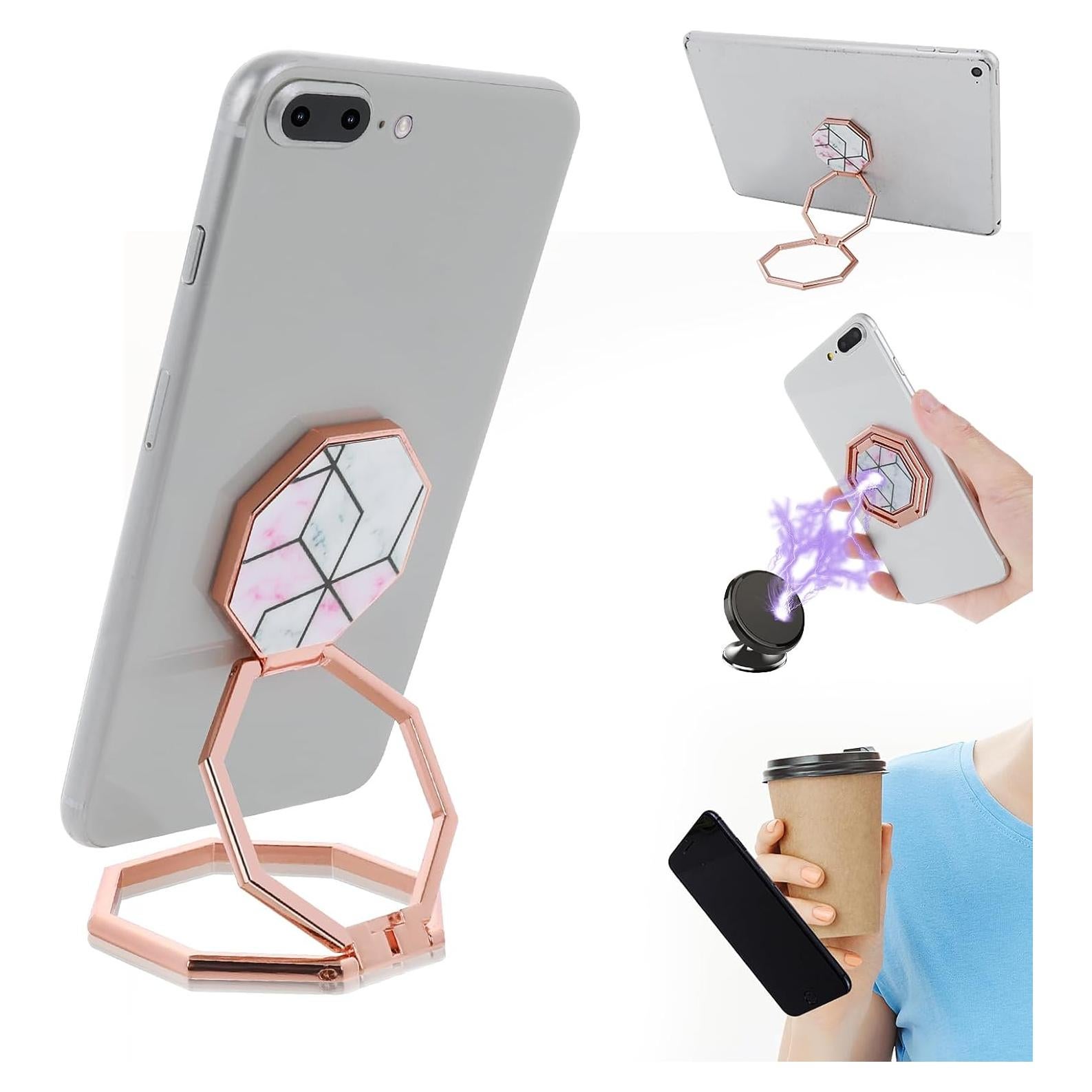 Soporte para Anillo de Teléfono GEEHUA Oro Rosa Ajustable