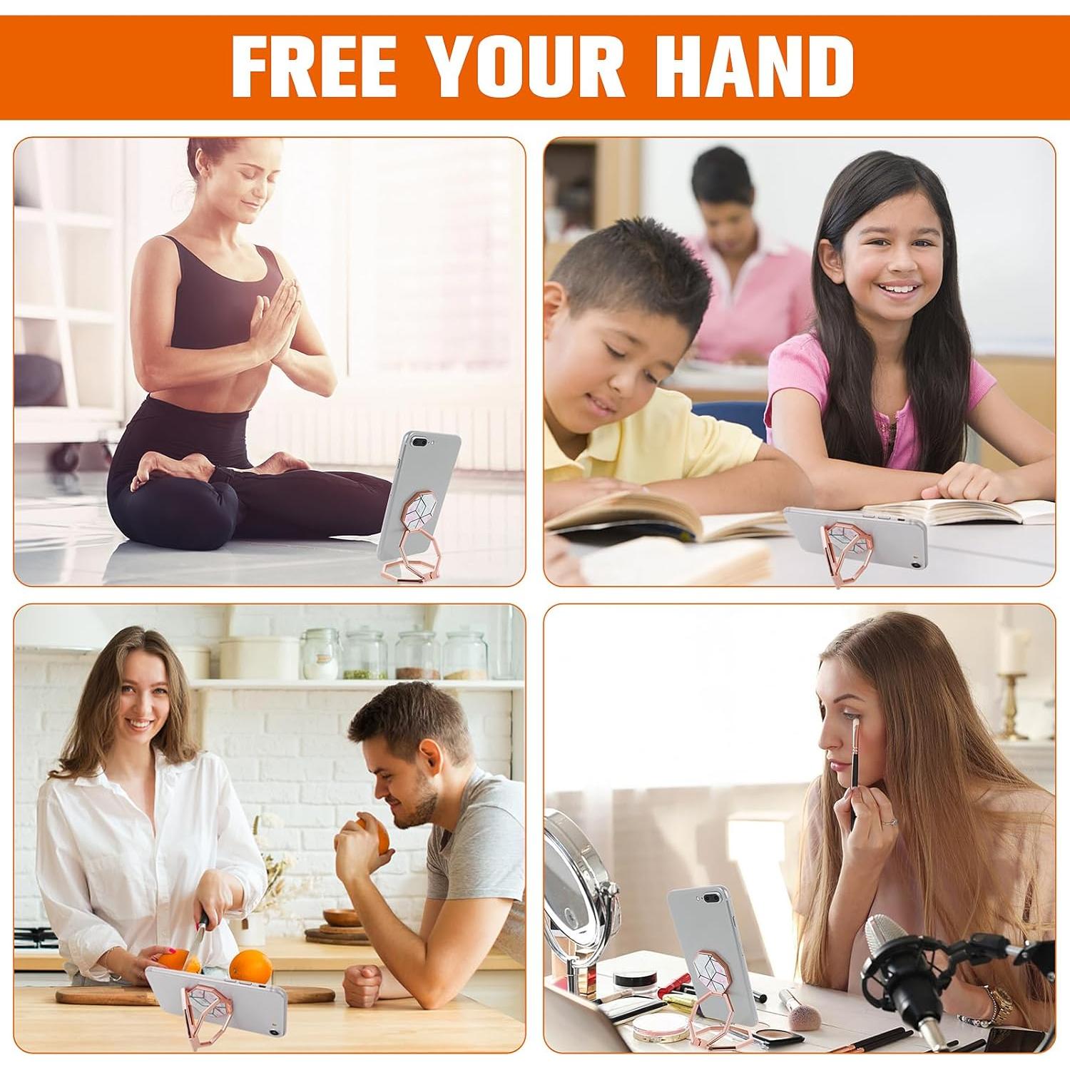 Soporte para Anillo de Teléfono GEEHUA Oro Rosa Ajustable