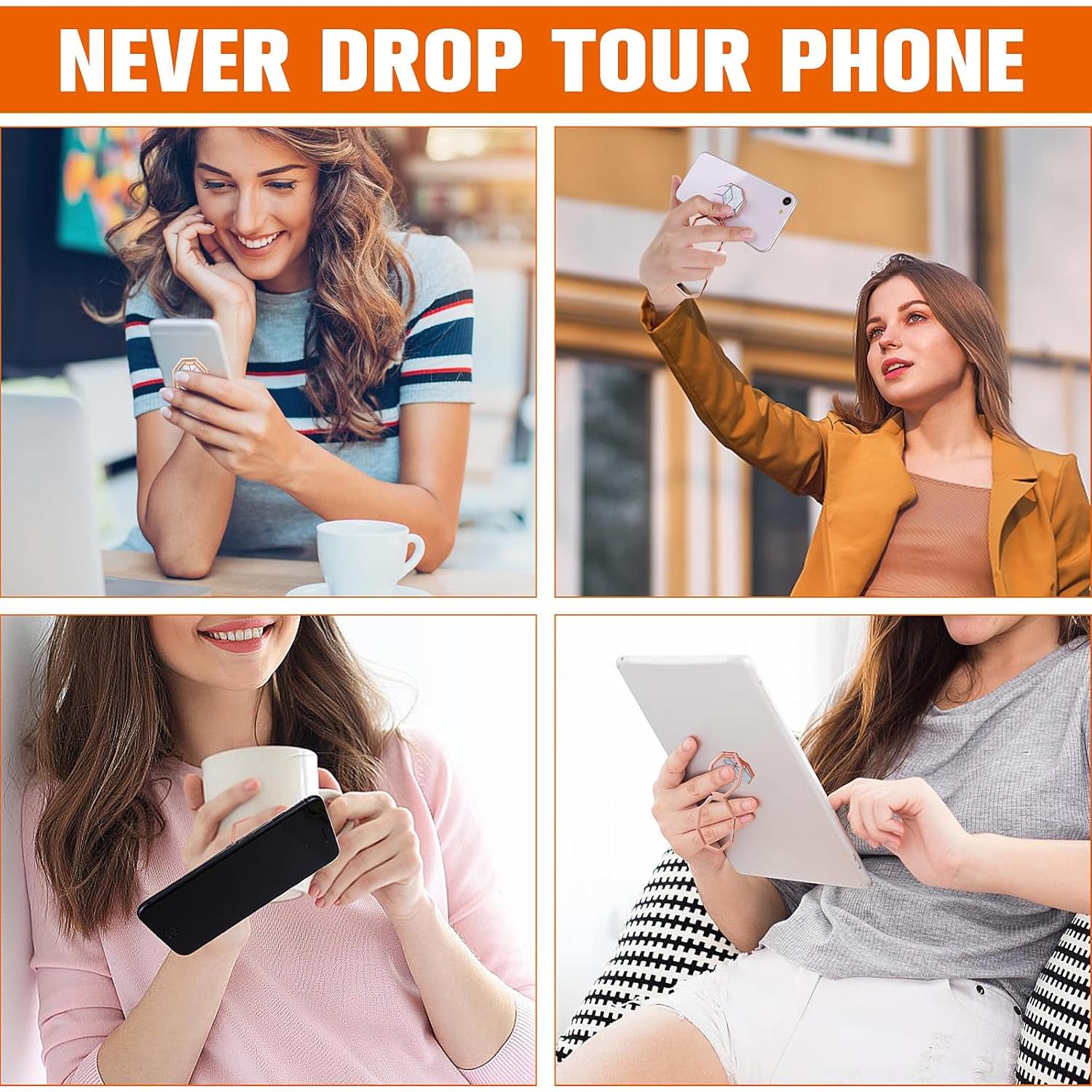 Soporte para Anillo de Teléfono GEEHUA Oro Rosa Ajustable