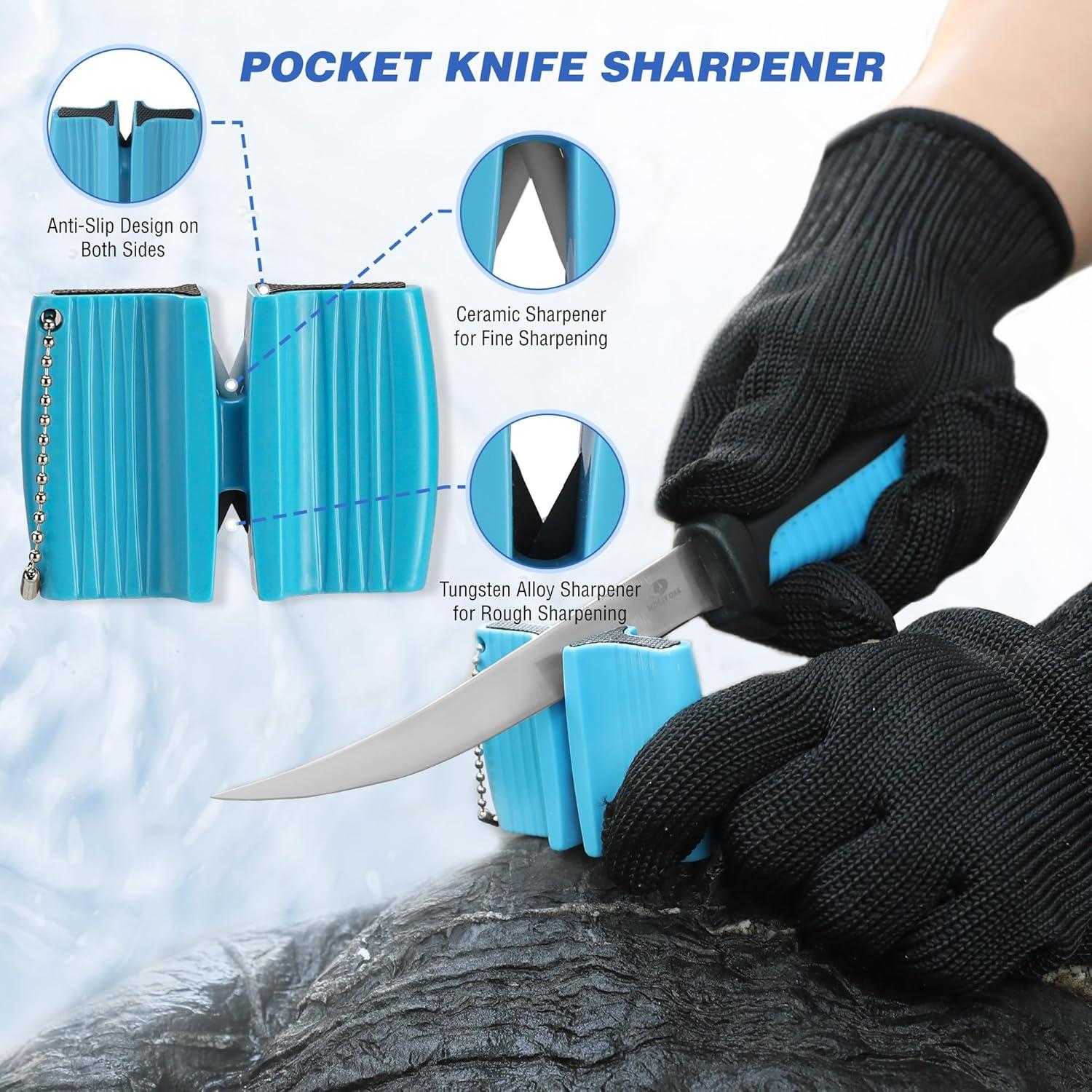 Juego de Cuchillos para Filetear Pescado MOSSY OAK 5 Piezas