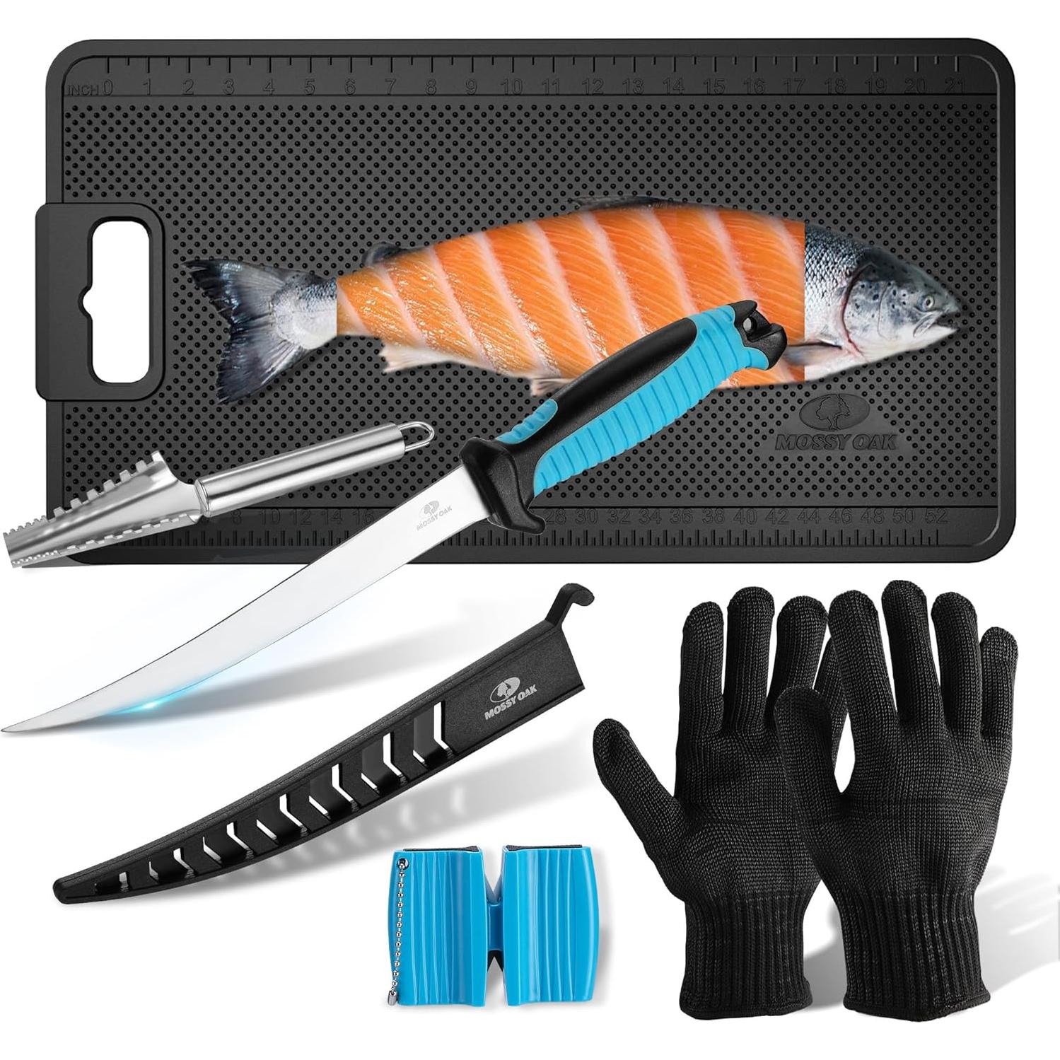 Juego de Cuchillos para Filetear Pescado MOSSY OAK 5 Piezas