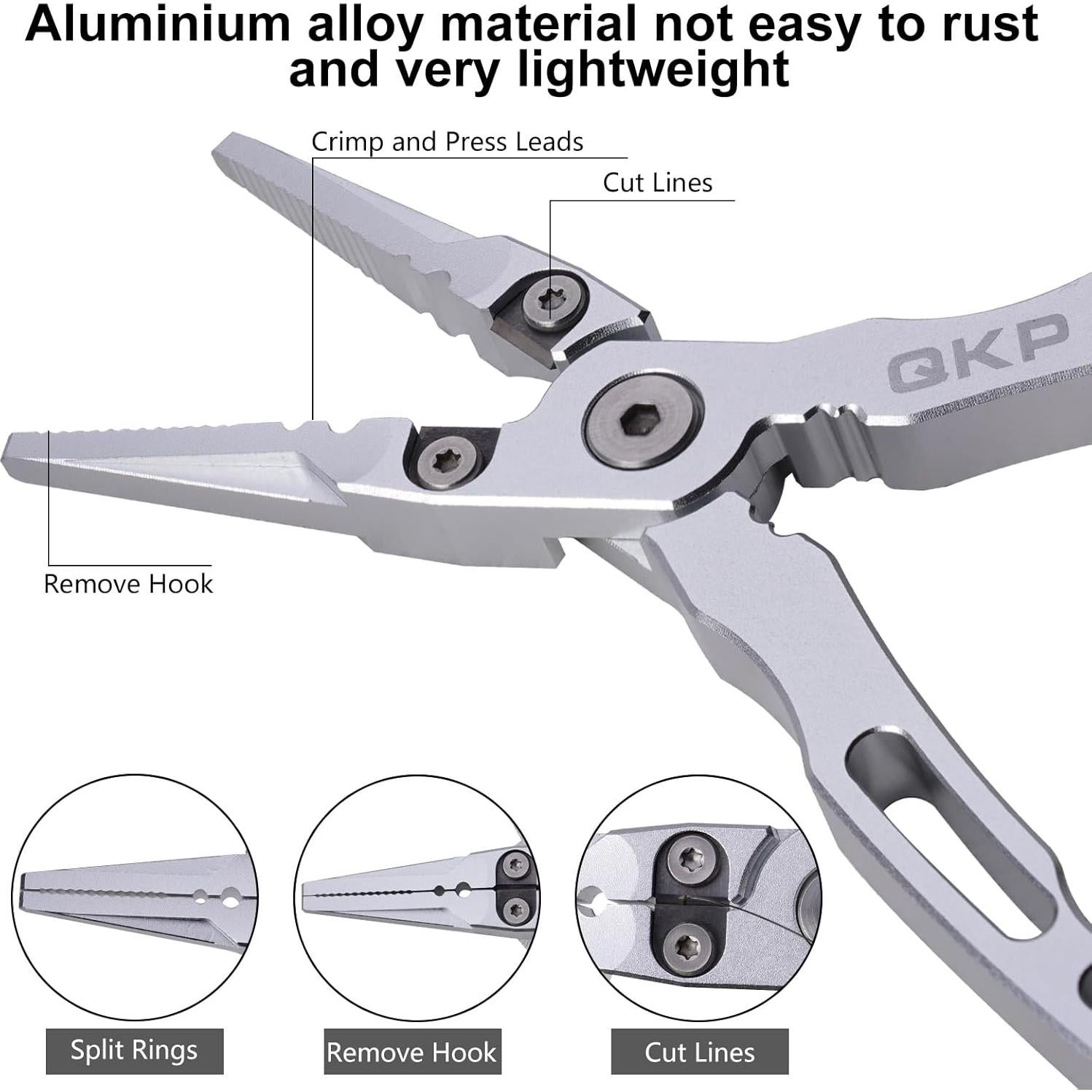 Agarrador de Pescado QKP Multi-Funcional 28.42 cm con Balanza