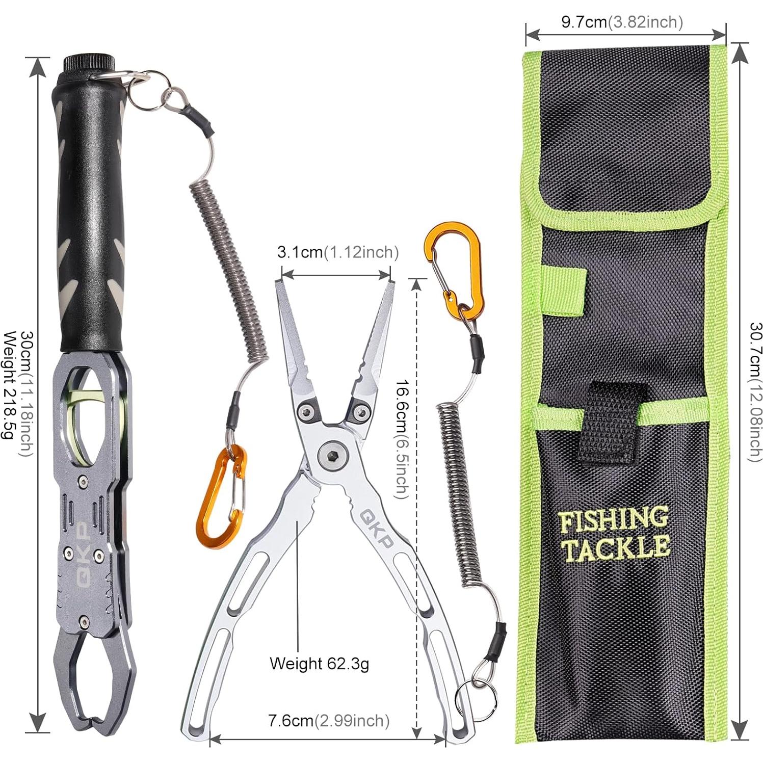 Agarrador de Pescado QKP Multi-Funcional 28.42 cm con Balanza