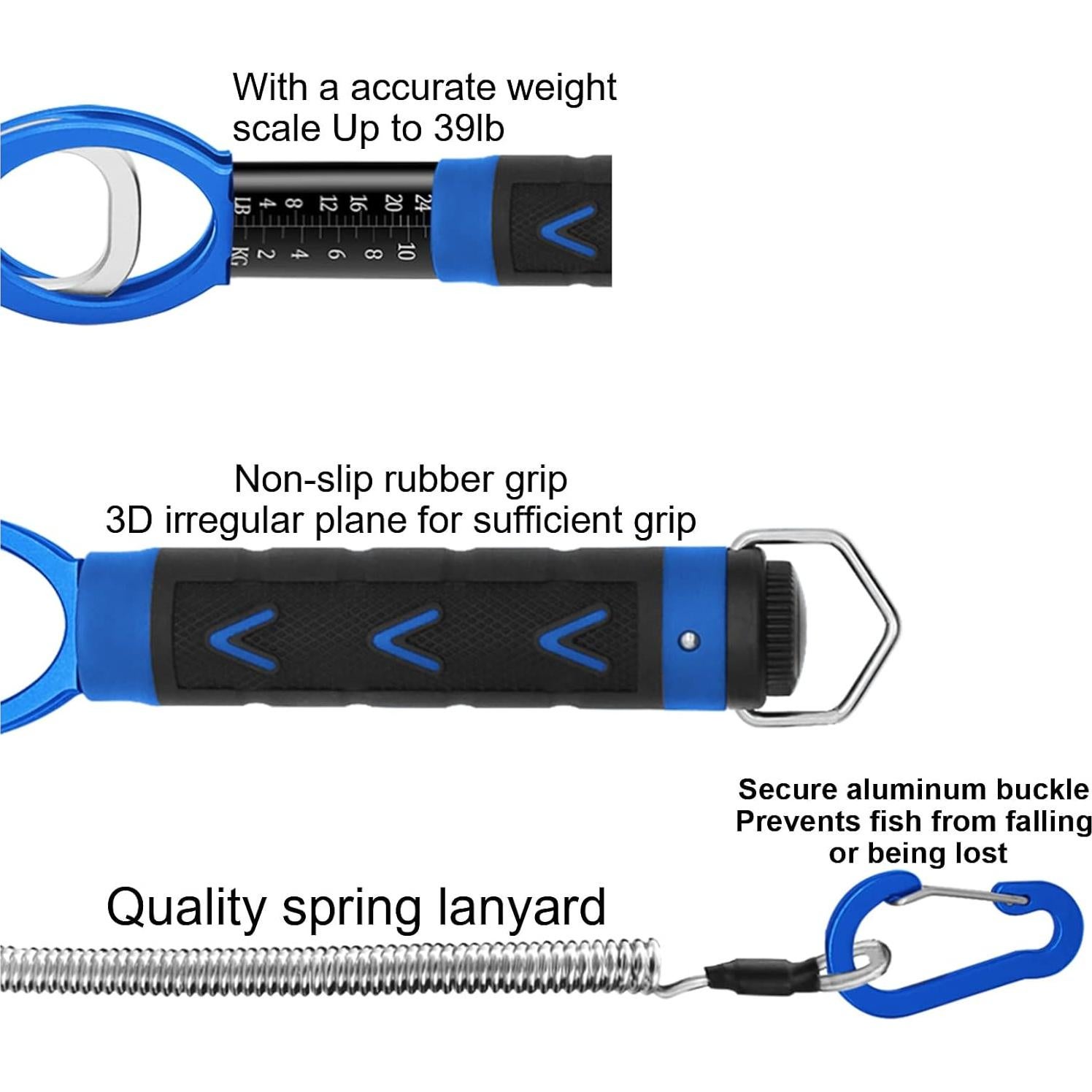 Pinzas de Pesca SANLIKE Agarrador de Labios 30 cm y Cortador 16.3 cm