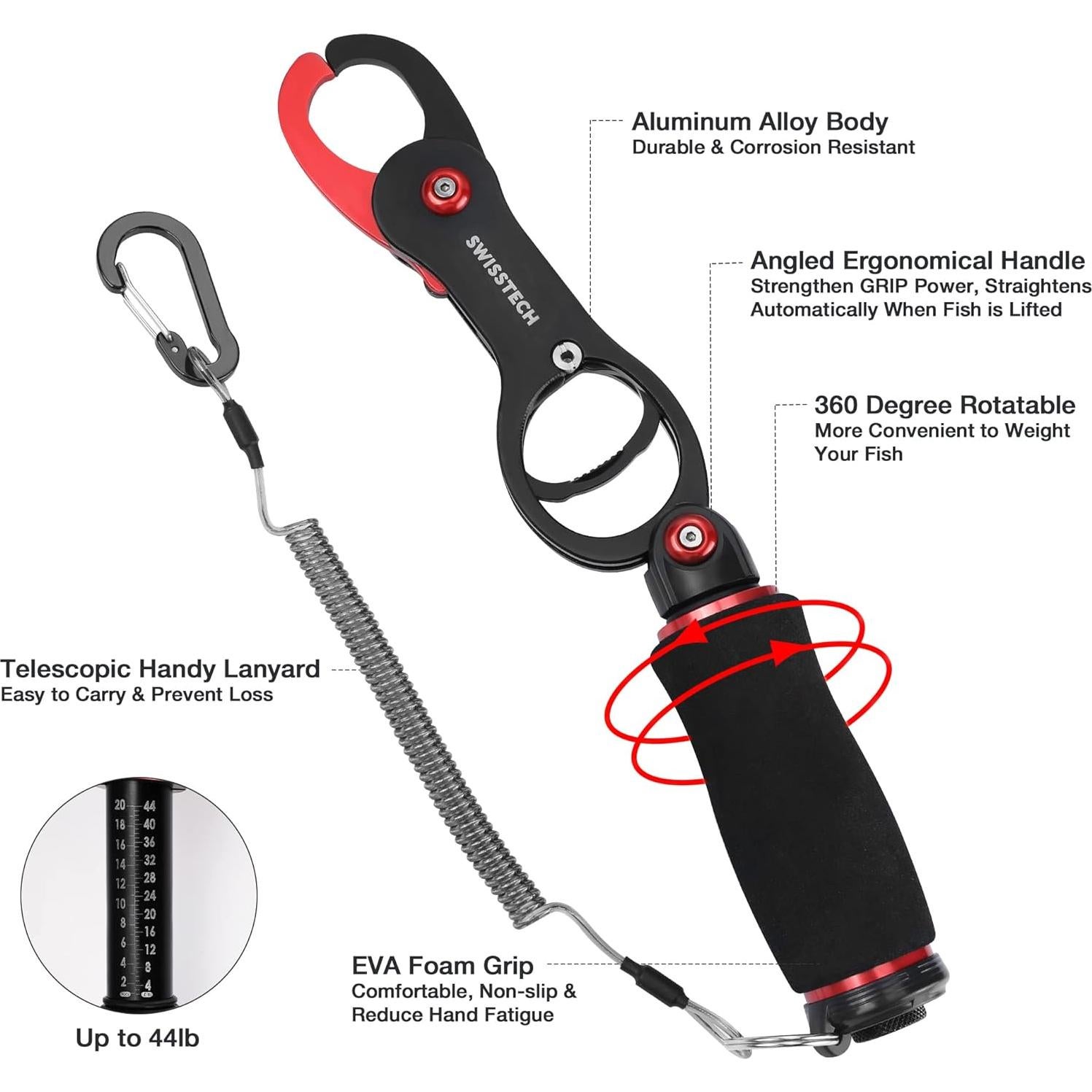 Kit de Herramientas de Pesca Swiss Tech 3PCS con Balanza