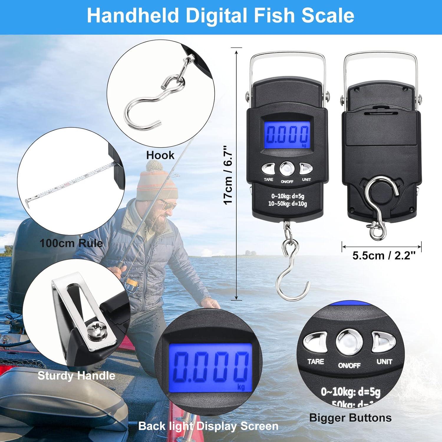 Kit de Herramientas de Pesca PATIKIL con Balanza Digital 50kg