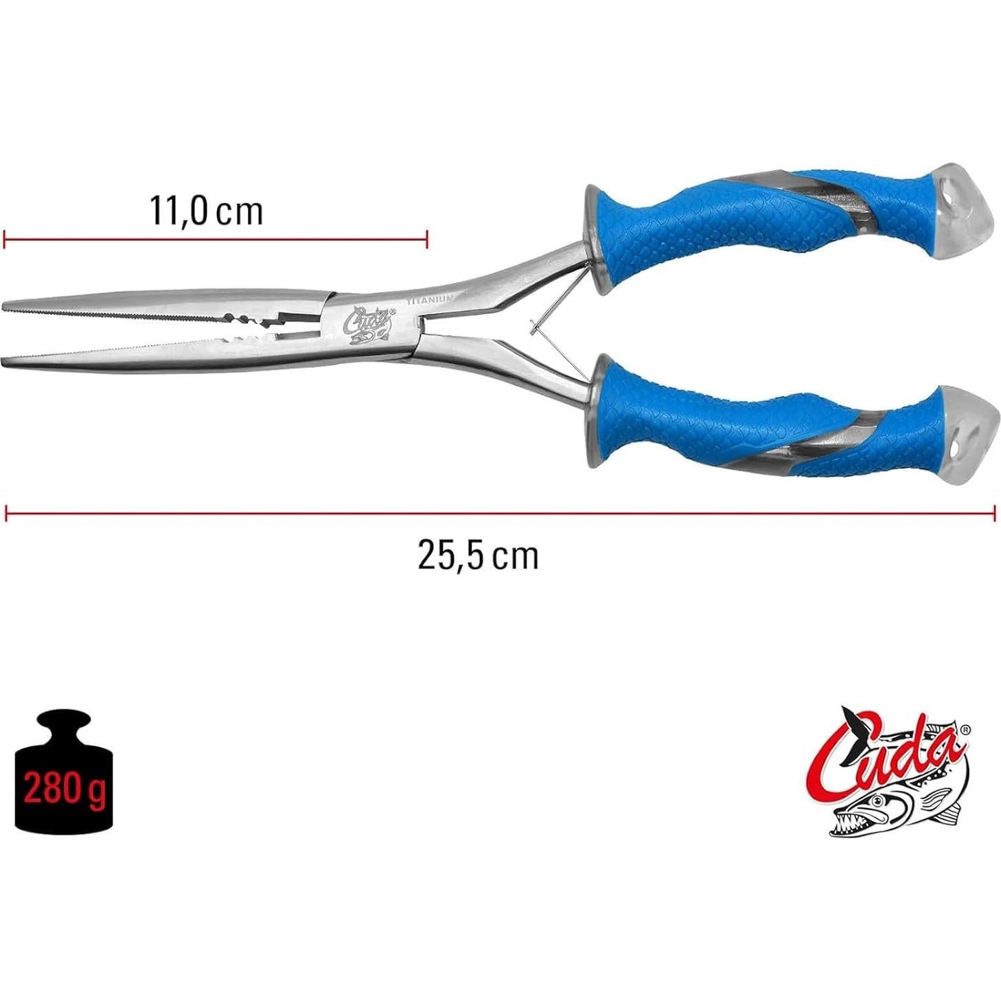 Alicates de Punta Larga Cuda 26 cm Acero Inoxidable Titanio