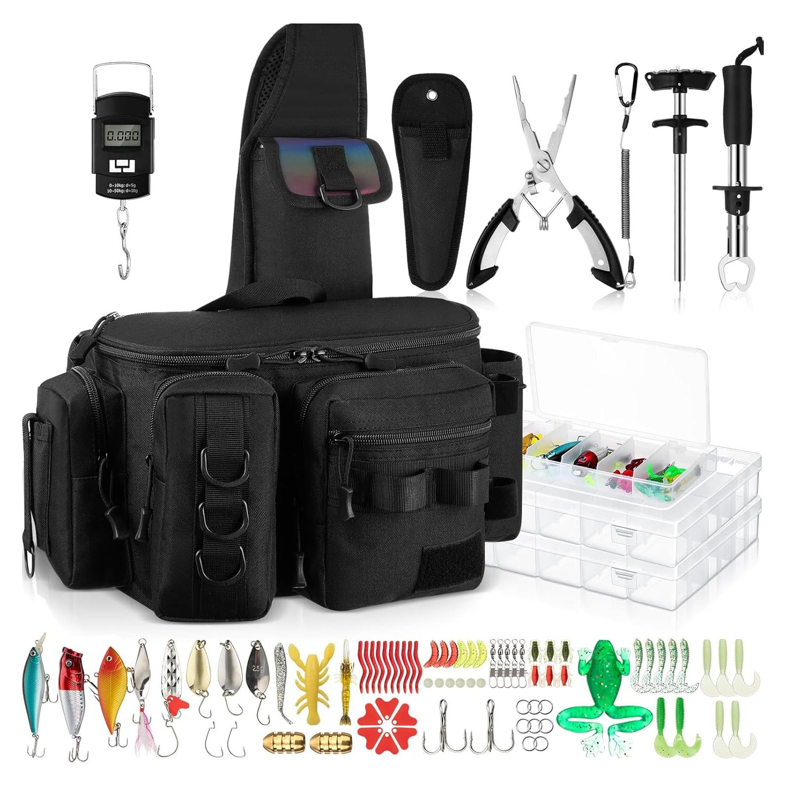 Kit de Pesca 88 Piezas RoundFunny con Bolsa y Accesorios