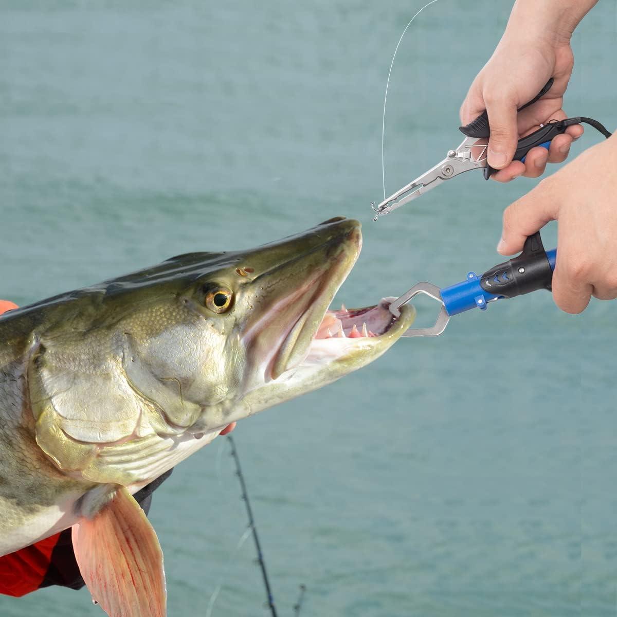 Juego de Herramientas de Pesca YAMLGHT 4 Piezas Acero Inoxidable