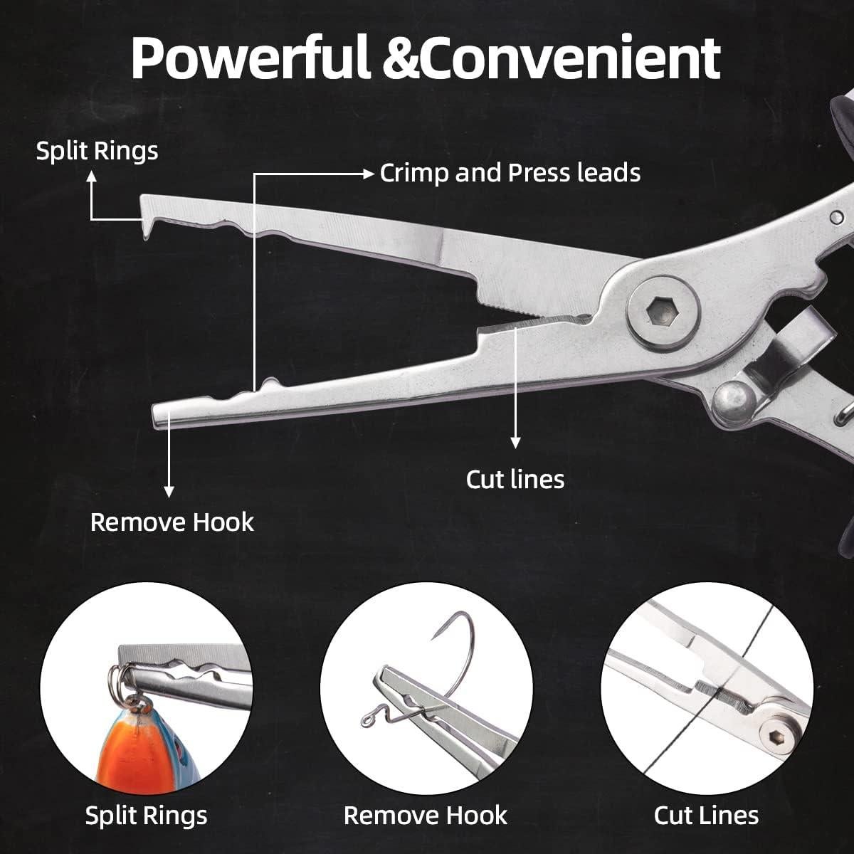 Juego de Herramientas de Pesca YAMLGHT 4 Piezas Acero Inoxidable