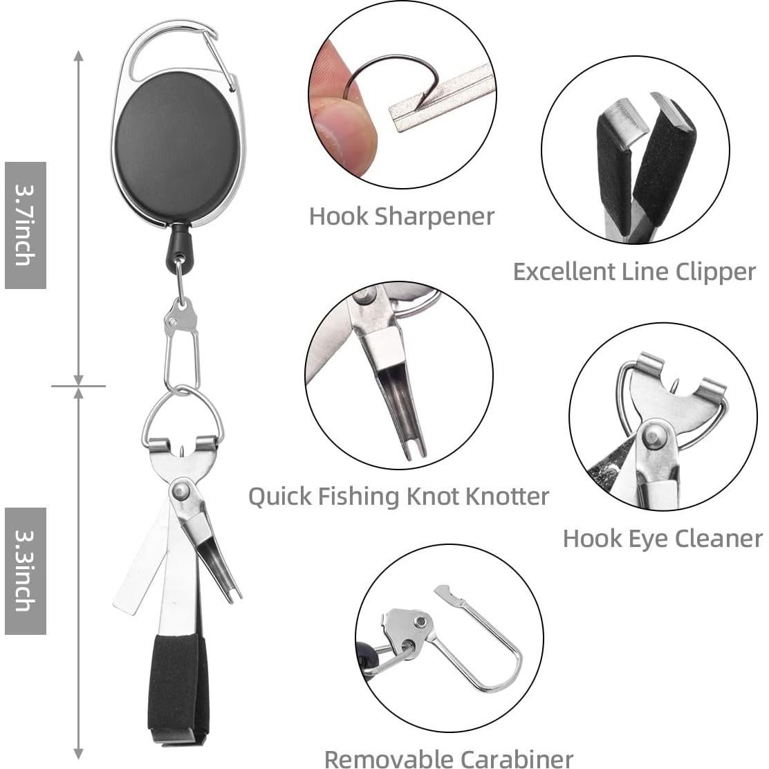 Juego de Herramientas de Pesca YAMLGHT 4 Piezas Acero Inoxidable