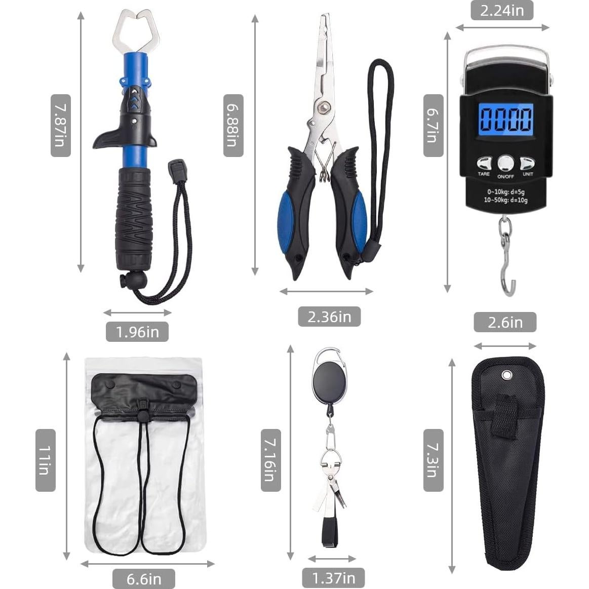 Juego de Herramientas de Pesca YAMLGHT 4 Piezas Acero Inoxidable