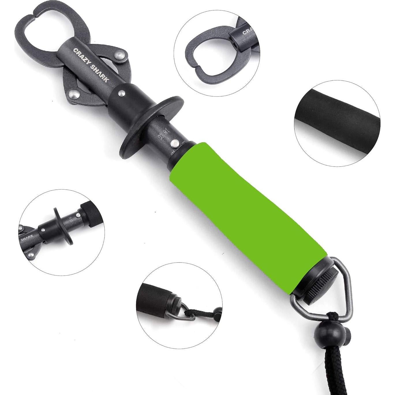 Removedor de Anzuelos Crazy Shark 30.5cm Verde Acero Inoxidable