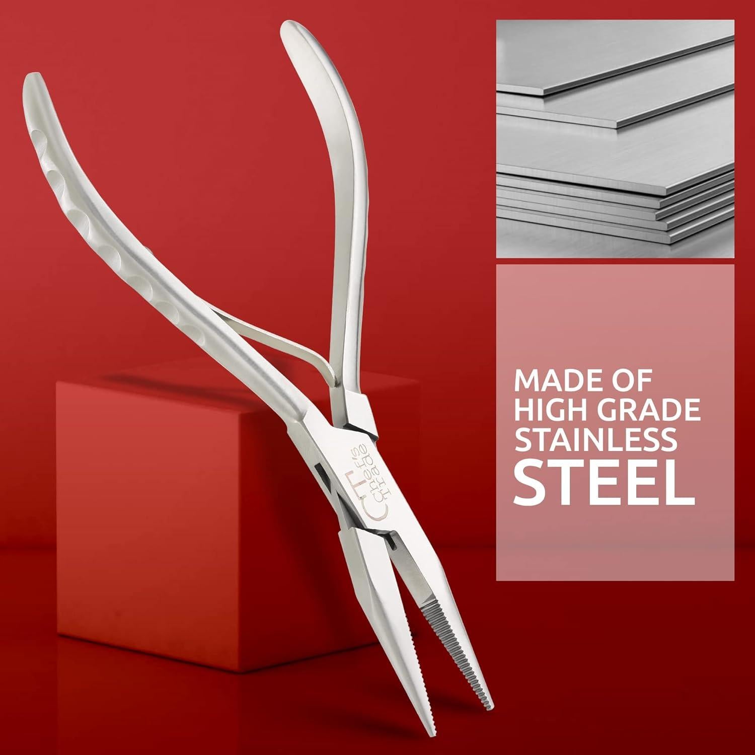 Pinzas de Huesos de Pescado Chef's Trade Acero Inoxidable Plata