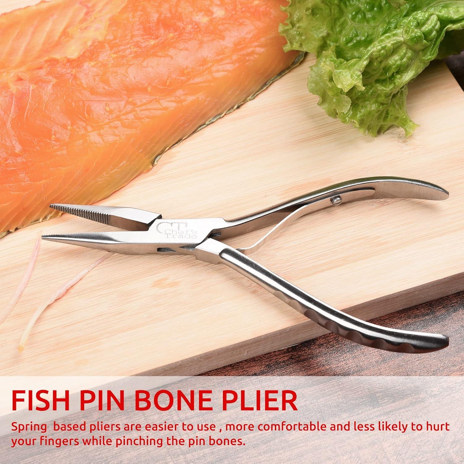 Pinzas de Huesos de Pescado Chef's Trade Acero Inoxidable Plata