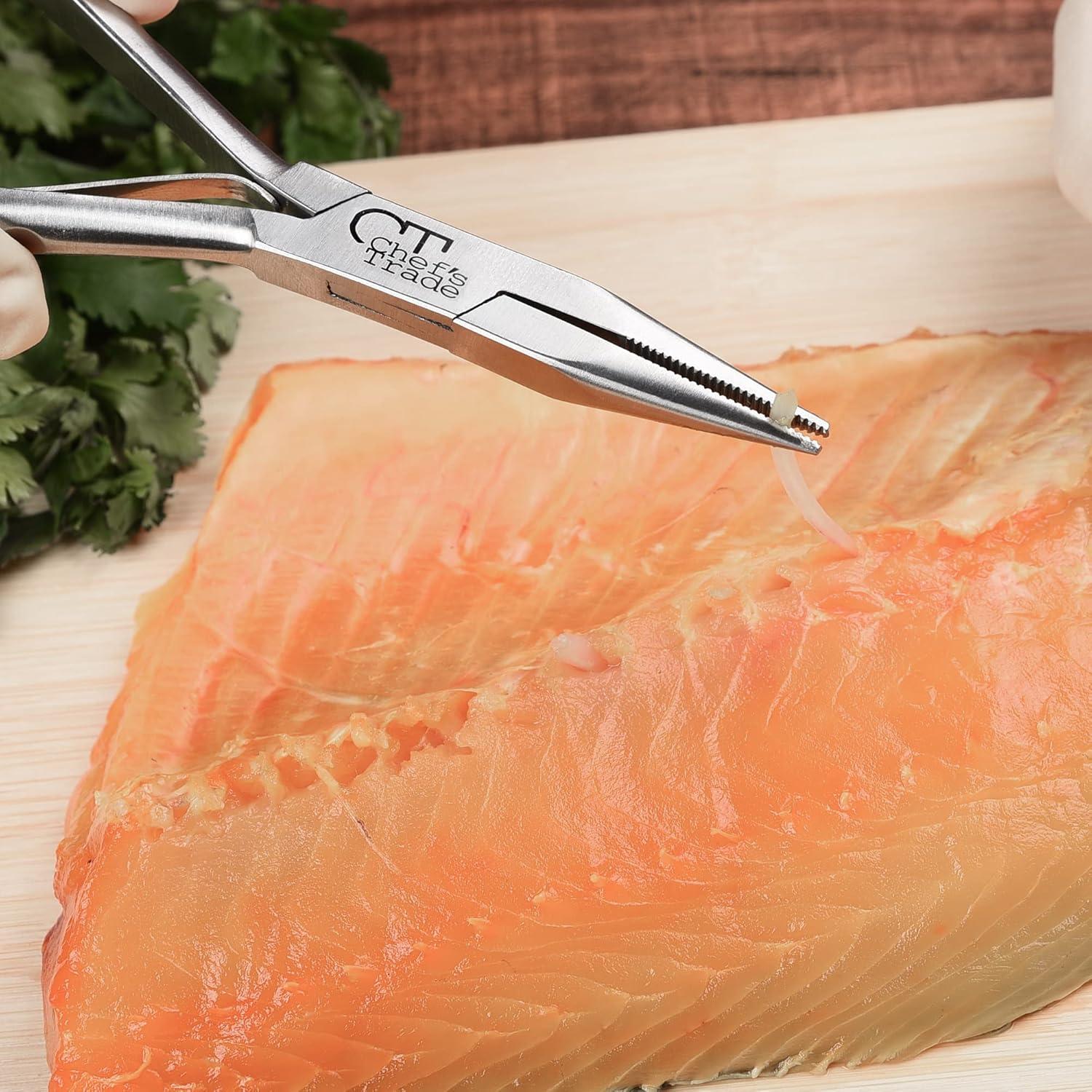 Pinzas de Huesos de Pescado Chef's Trade Acero Inoxidable Plata