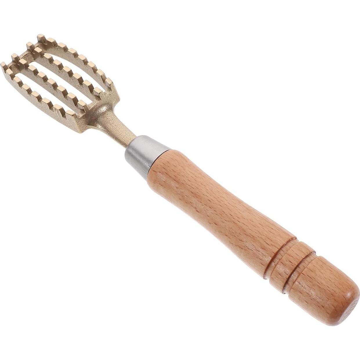 Raspador de Escamas de Pescado Ciieeo - Acero Inoxidable y Madera