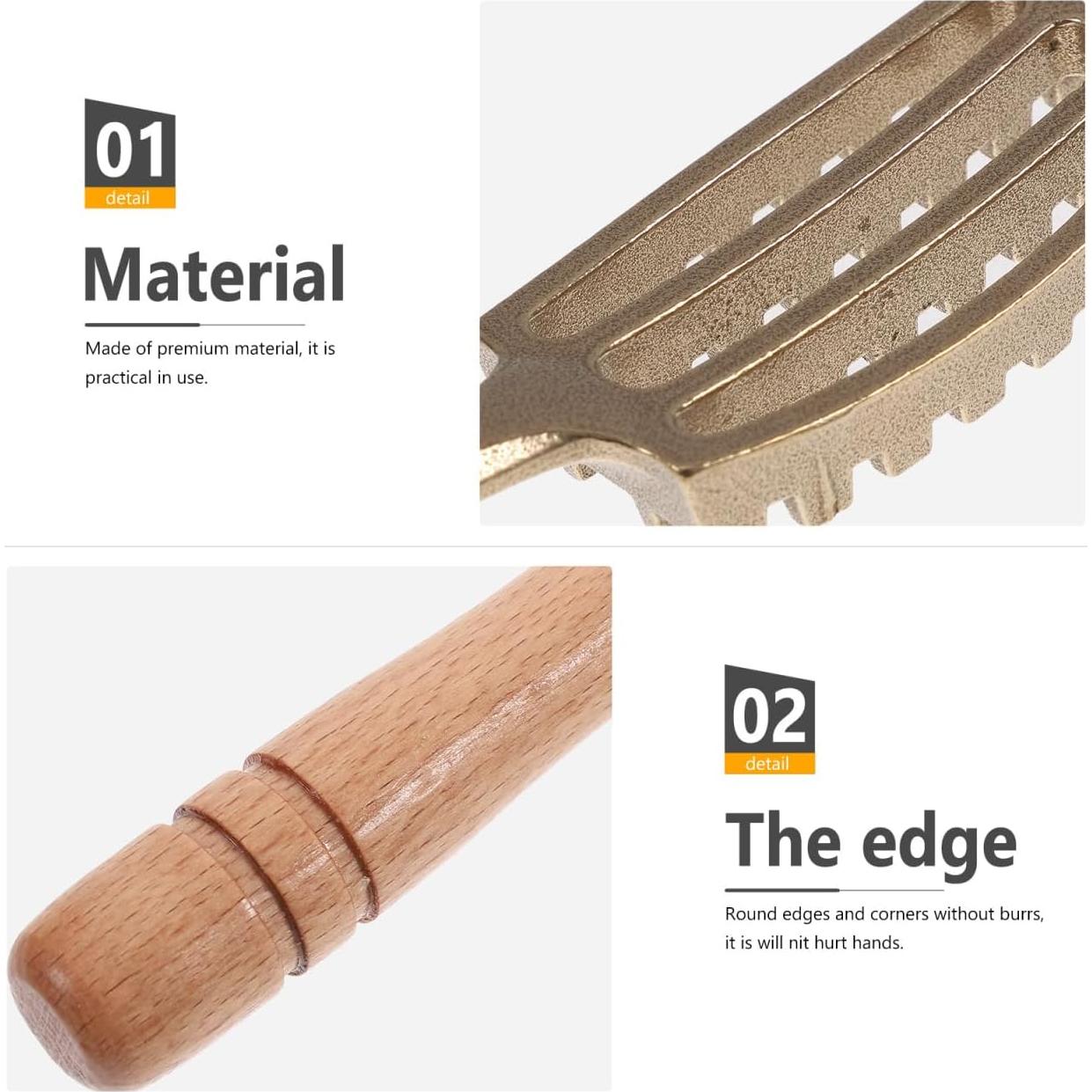 Raspador de Escamas de Pescado Ciieeo - Acero Inoxidable y Madera